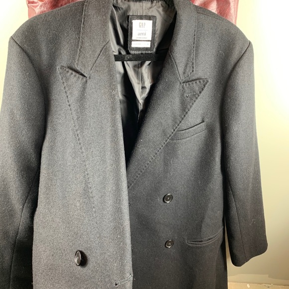 Double-breasted Italian wool long coat - Picture 8 of 9